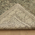 Vintage Manisa Turkish Area Rug 6x9 ft — Gray & Beige Floral