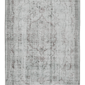 Vintage Manisa Turkish Area Rug 4x6 ft — Gray Distressed