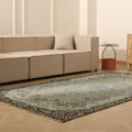 Vintage Isparta Turkish Area Rug 5x7 ft — Gray & Brown Floral