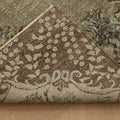 Vintage Isparta Turkish Area Rug 5x7 ft — Gray & Brown Floral