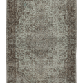 Vintage Isparta Turkish Area Rug 5x8 ft — Gray & Brown Floral (No. 53917)