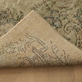Vintage Isparta Turkish Area Rug 5x8 ft — Beige & Gray Floral (No. 53918)