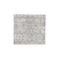 Vintage Isparta Turkish Doormat 3x3 ft — Gray & Navy Floral