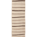 Vintage Konya Turkish Runner Rug 2x11 ft — Beige & Brown Stripped