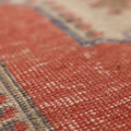 Vintage Nevşehir Turkish Area Rug 4x7 ft — Red & Beige Distressed