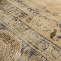 Vintage Manisa Turkish Area Rug 6x9 ft — Beige & Blue Floral (No. 55176)