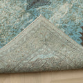 Vintage Isparta Turkish Area Rug 5x9 ft — Blue Floral