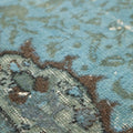 Vintage Isparta Turkish Area Rug 5x9 ft — Blue Floral