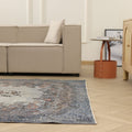 Vintage Isparta Turkish Area Rug 5x9 ft — Gray Floral (No. 55185)
