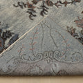 Vintage Isparta Turkish Area Rug 5x9 ft — Gray Floral (No. 55185)