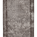 Vintage Isparta Turkish Area Rug 5x8 ft — Gray Floral (No. 55195)