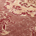 Vintage Isparta Turkish Area Rug 5x8 ft — Red & Beige Floral (No. 55196)