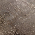 Vintage Isparta Turkish Area Rug 5x9 ft — Gray & Brown Geometric