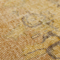 Vintage Isparta Turkish Area Rug 5x8 ft — Yellow Floral