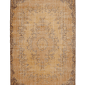 Vintage Isparta Turkish Area Rug 5x8 ft — Yellow Floral