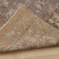 Vintage Isparta Turkish Area Rug 5x8 ft — Gray & Brown Floral (No. 55204)