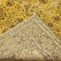 Vintage Isparta Turkish Area Rug 7x10 ft — Yellow Distressed