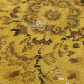Vintage Isparta Turkish Area Rug 7x10 ft — Yellow Distressed