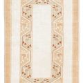 Vintage Muğla Turkish Area Rug 3x6 ft — White & Orange Floral