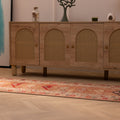 Handmade 2.5x13.4 ft wool and cotton Persian-style runner in brown and beige with a bohemian geometric floral pattern.