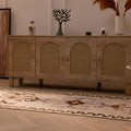 Handmade 3x11 ft Persian-style wool and cotton kilim runner with white and brown geometric patterns in a farmhouse interior.