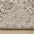 Vintage Isparta Turkish Area Rug 5x9 ft — Gray Floral (No. 55385)