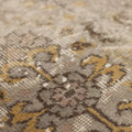 Vintage Isparta Turkish Area Rug 6x9 ft — Gray & Yellow Distressed