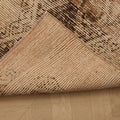 Vintage Malatya Turkish Runner Rug 2x10 ft — Brown & Beige Geometric