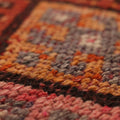 Vintage Southeastern Persian Style Runner Rug 3x13 ft — Red & Orange Geometric
