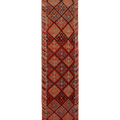 Vintage Southeastern Persian Style Runner Rug 3x13 ft — Red & Orange Geometric