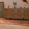 Handmade 2.9x14 ft wool and cotton Persian-style kilim runner in brown and orange with geometric maximalist patterns.