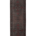Vintage Southeastern Persian Style Runner Rug 3x11 ft — Brown & Red Floral