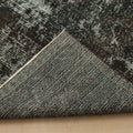Vintage Isparta Turkish Area Rug 5x8 ft — Black Overdyed