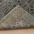 Vintage Isparta Turkish Area Rug 5x9 ft — Black & Gray Overdyed