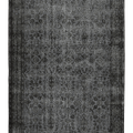 Vintage Isparta Turkish Area Rug 5x9 ft — Black & Gray Overdyed