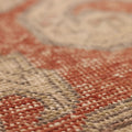 Vintage Nevşehir Turkish Area Rug 4x7 ft — Red & Beige Floral