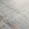 Vintage Manisa Turkish Area Rug 5x8 ft — Blue & Gray Distressed