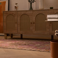 Vintage Malatya runner rug in pink and brown with geometric patterns, handmade from wool and cotton in a 3x10 ft size.