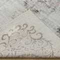 Vintage Manisa Turkish Area Rug 5x9 ft — Blue & Gray Floral