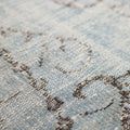 Vintage Manisa Turkish Area Rug 5x9 ft — Blue & Gray Floral