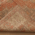 Vintage Nevşehir Turkish Area Rug 4x8 ft — Beige & Orange Floral