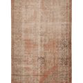 Vintage Nevşehir Turkish Area Rug 4x8 ft — Beige & Orange Floral