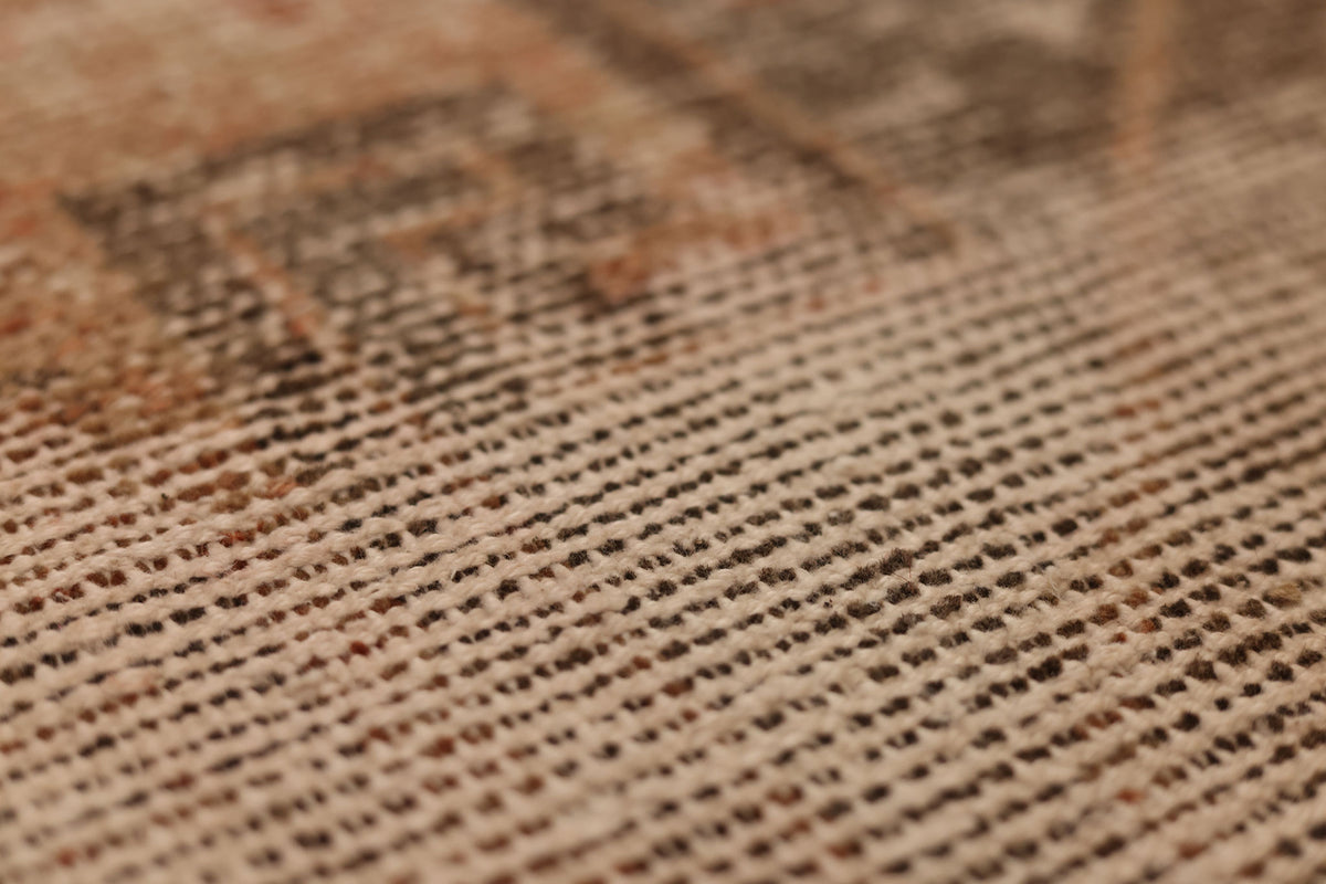 Vintage Malatya Turkish Runner Rug 2x9 ft — Brown & Beige Distressed (No. 55651)