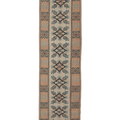 Vintage Muğla Turkish Runner Rug 2x11 ft — Beige & Blue Geometric