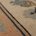 Vintage Muğla Turkish Runner Rug 2x11 ft — Beige & Blue Geometric