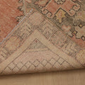 Vintage Niğde Turkish Runner Rug 2x9 ft — Pink & Gray Geometric