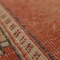 Vintage Niğde Turkish Runner Rug 3x9 ft — Orange & Gray Geometric