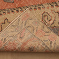 Vintage Nevşehir Turkish Area Rug 4x7 ft — Red & Beige Geometric