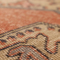 Vintage Nevşehir Turkish Area Rug 4x7 ft — Red & Beige Geometric