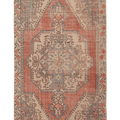 Vintage Nevşehir Turkish Area Rug 4x7 ft — Red & Beige Geometric